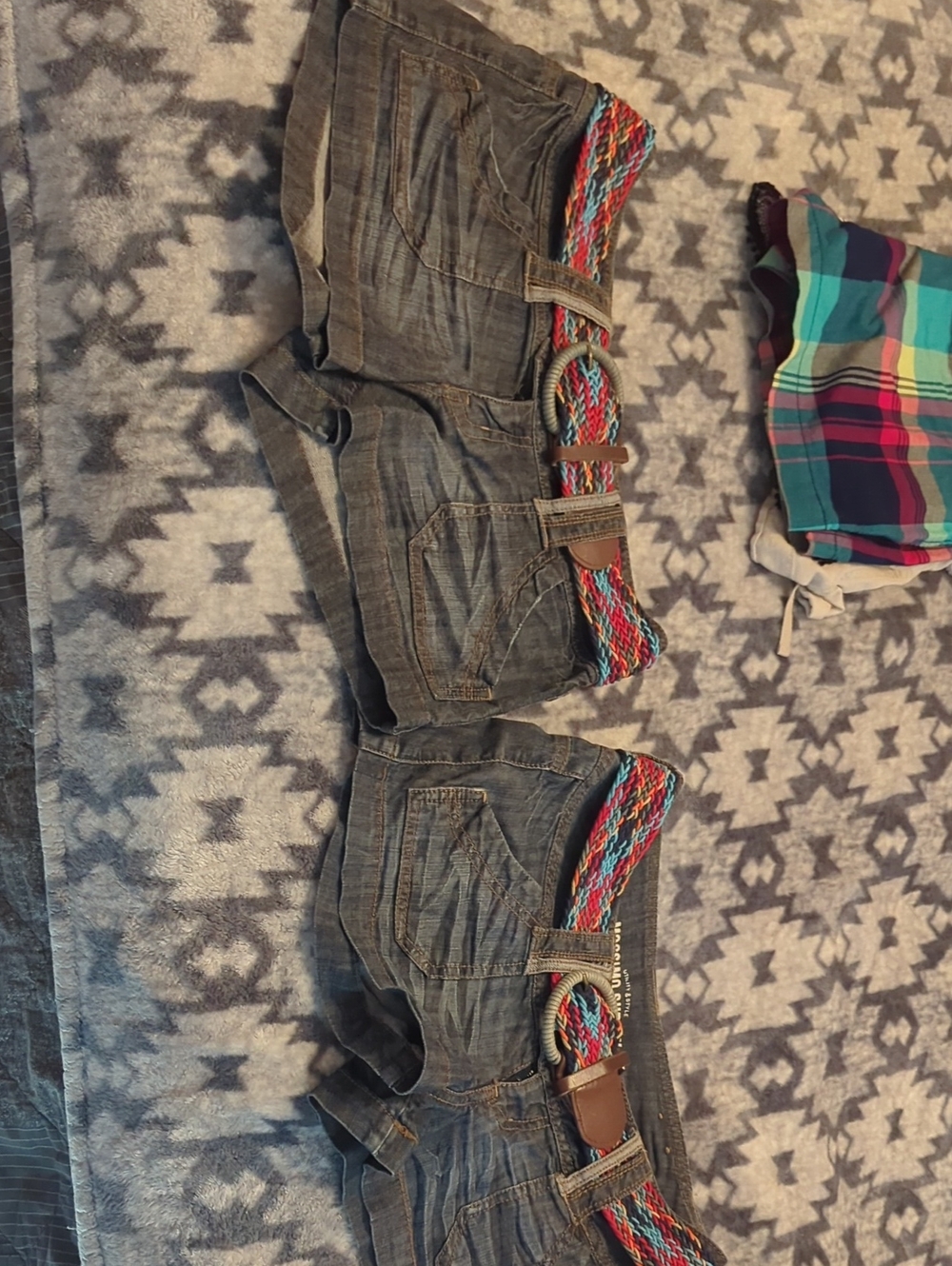 Mossimo Supply Co. Blue Denim Waistband with White Logo